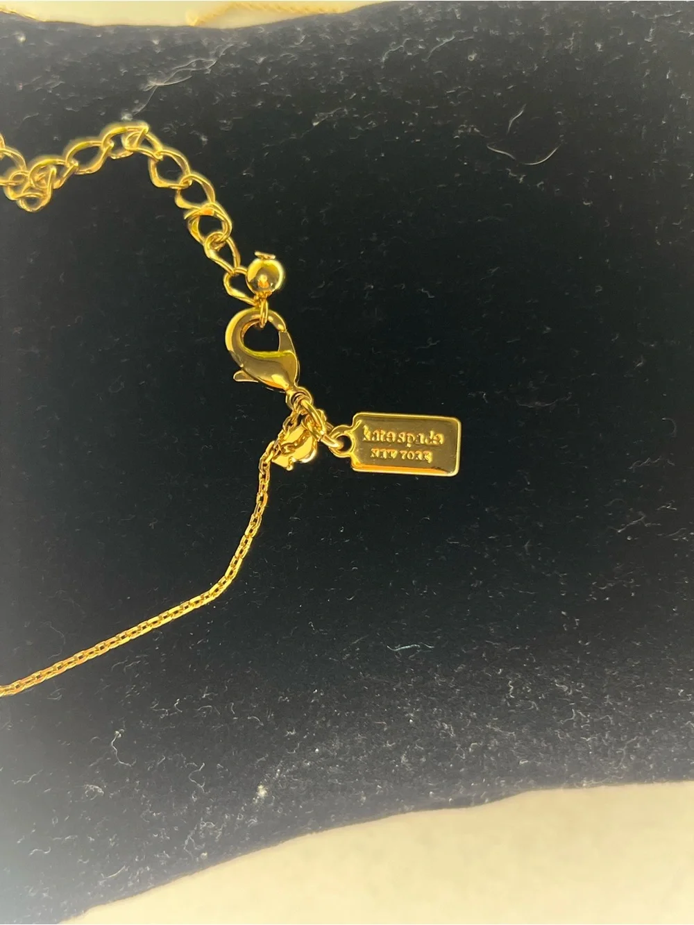 Kate Spade New York Bumblebee Pendant Necklace Gold Tone Pave Bee Charm
